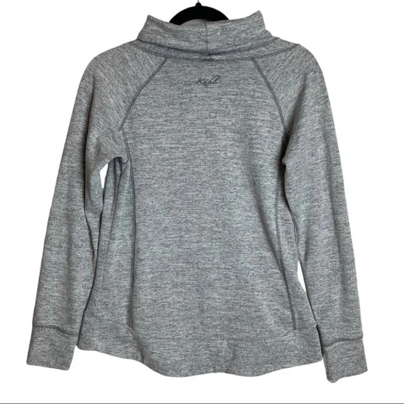 Kuhl Lea  Heather Gray Funnel Cowl Neck Pullover Sweater Sweatshirt Womens Sz M - Picture 4 of 15